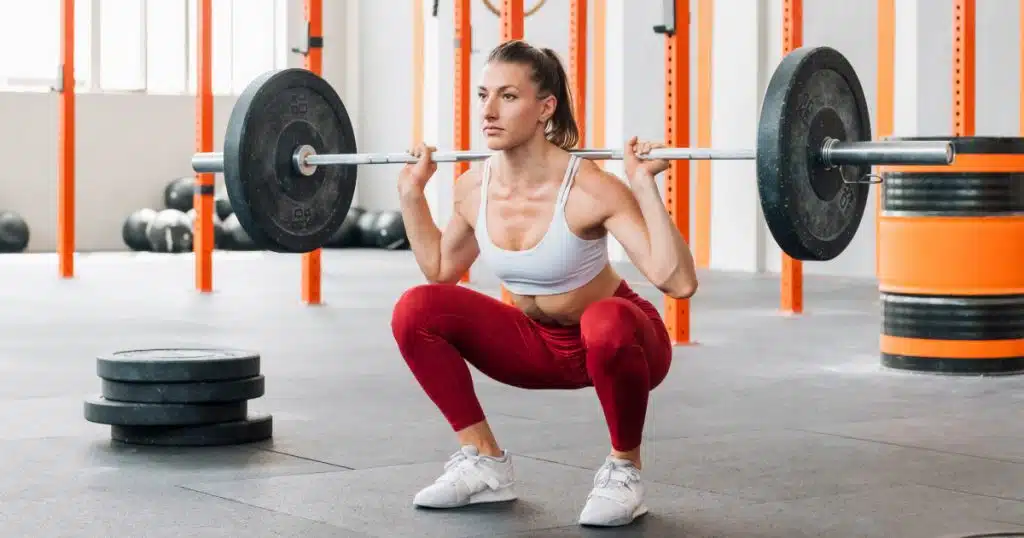 woman doing back work out